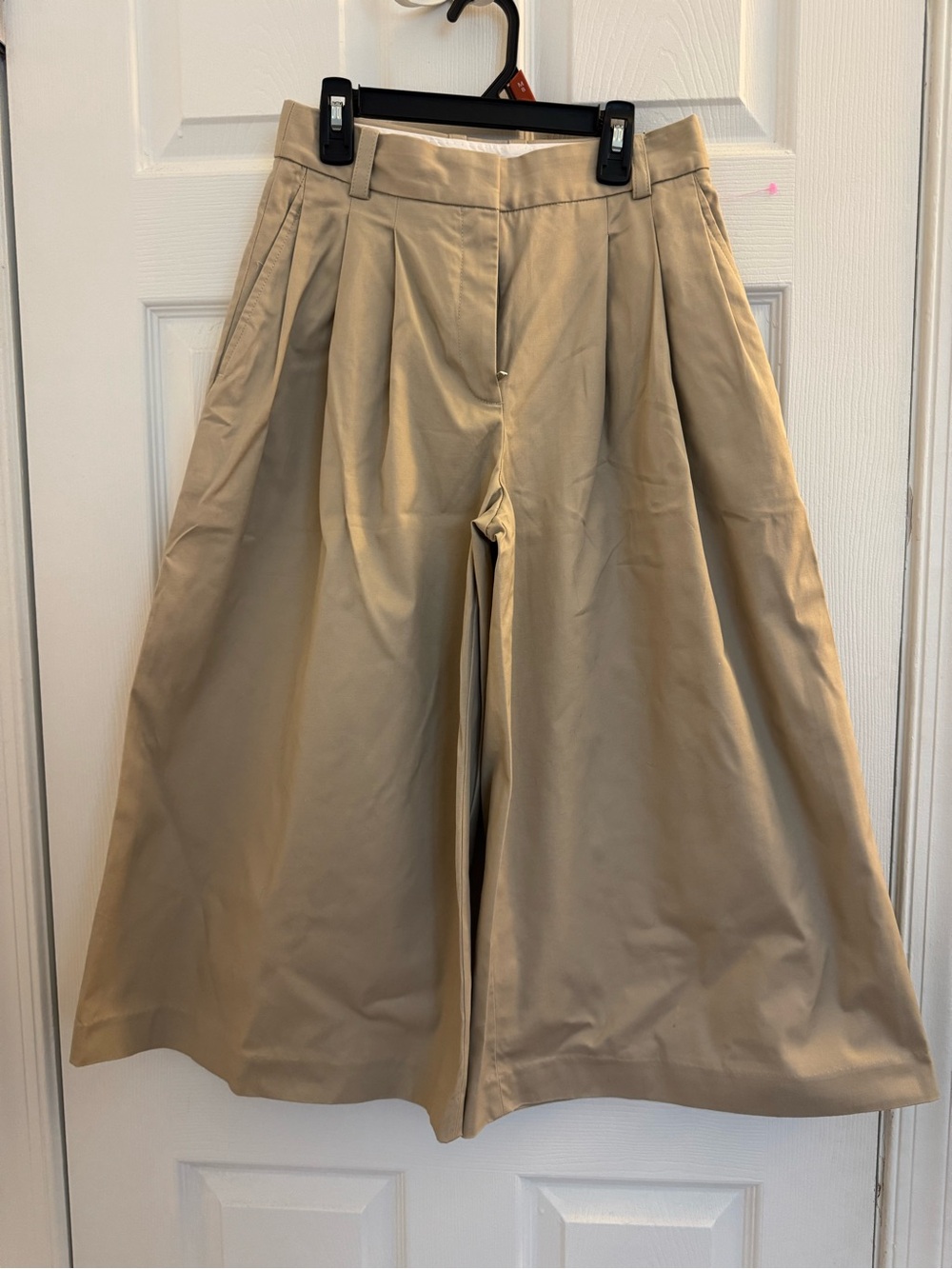Aritzia Babaton High-Rise Wide-Leg Cropped Trousers in Beige - Picture 9 of 16